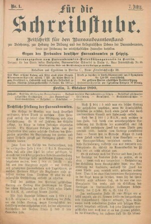 5. Oktober 1890-18. September 1891 = Nr. 1-24