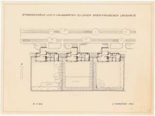 Hausgarten zu einem amerikanischen Landhaus: Grundriss 1:200