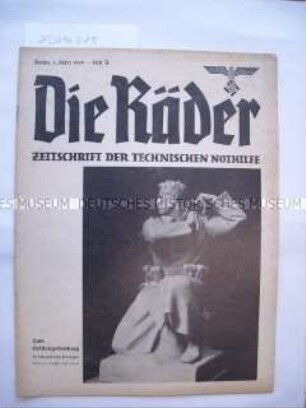 Fachzeitschrift der Technischen Nothilfe "Die Räder" u.a. über Deutsche in Böhmen und über die tschechische Armee
