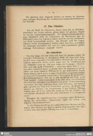Die Lichtstärke