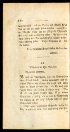 42. Albertine an ihre Mutter.