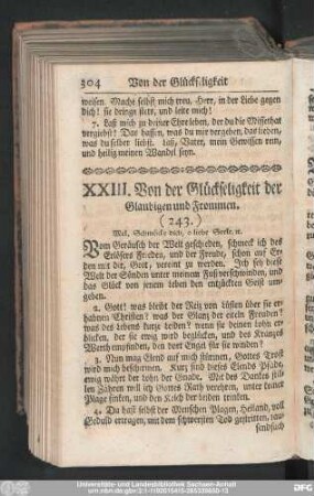 XXIII. Von der Glückseligkeit der Glaubigen und Frommen.