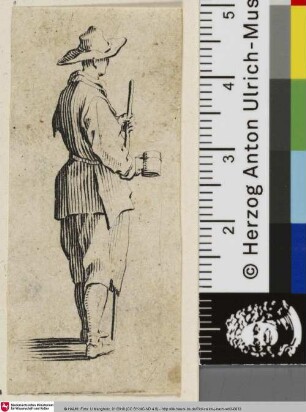 [Ein Bauer mit Stock, im Profil gesehen; 2e planche, sans trait carré (86 sur 58)]