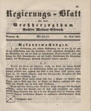 Nr. 6 : 20. Mai 1843