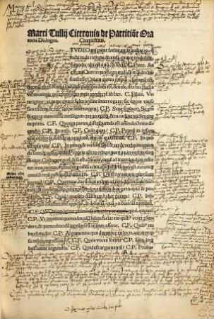 M. T. Ciceronis de partitione oratoria Dialogus