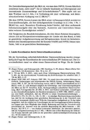 1. Länder-Koordination durch Datenverbundkonventionen