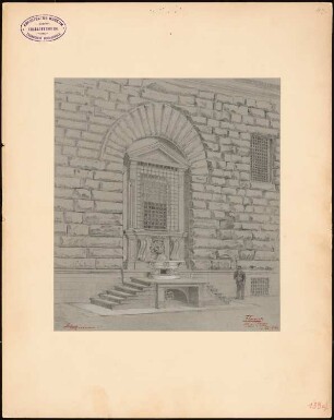 Palazzo Pitti, Florenz: Brunnen an der Fassade