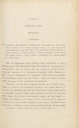 Capo IV. Distanze legali