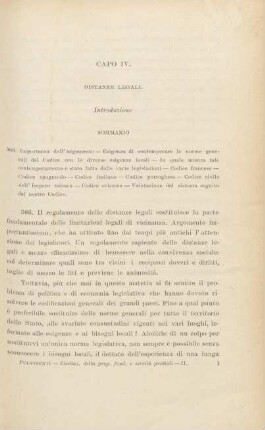 Capo IV. Distanze legali