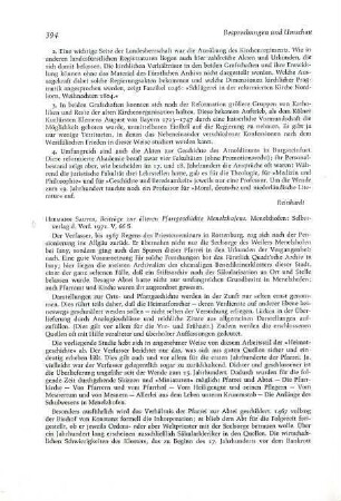 394-395 [Rezension] Sauter, Hermann, Beiträge zur älteren Pfarrgeschichte Menelzhofens