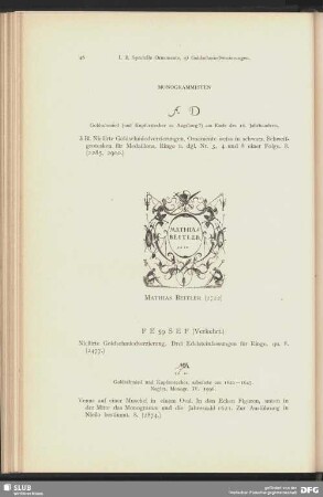 2 Bl. Oval mit Künstlernamen, von Waffentrophäen und Grotesken umgeben, mit Fischer, Harpunier, Amor und Vögeln