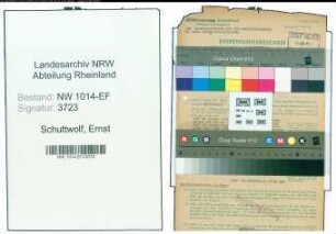Entnazifizierung Ernst Schuttwolf , geb. 05.06.1914 (Polizist)
