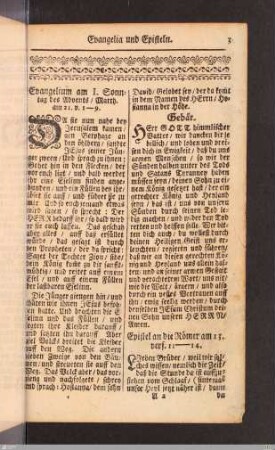 Evangelia und Episteln.