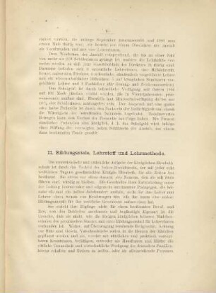 II. Bildungsziele, Lehrstoff und Lehrmethode