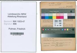 Entnazifizierung Friedrich Putman , geb. 28.09.1888 (Abt.Leiter)