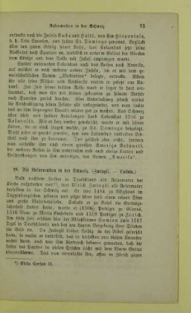 19. Die Reformation in der Schweiz. (Zwingli. - Calvin.)