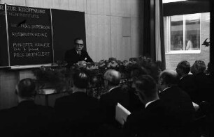 Freiburg, Lehen: Einweihung des Tierhygienischen Instituts, Ansprache: Innenminister Krause