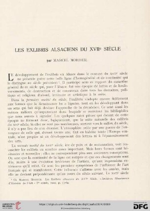 3: Les exlibris Alsaciens du XVIIe siècle
