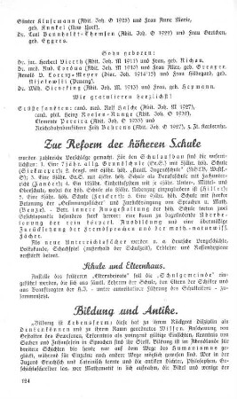 Bildung und Antike.