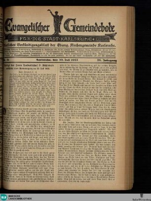 Evangelischer Gemeindebote Karlsruhe