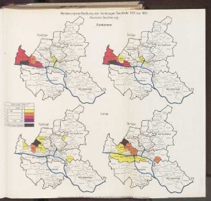 Wanderungsverpflechtung der Hamburger Stadtteile 1971 bis 1973: Blankenese, Lurup