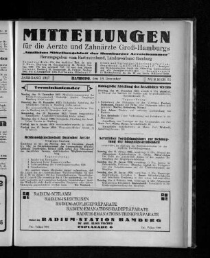 Jahrgang 1927, Hamburg, den 18. Dezember, Nummer 51