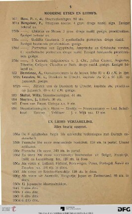 Moderne Etsen en Litho’s (Nr. 951-956)