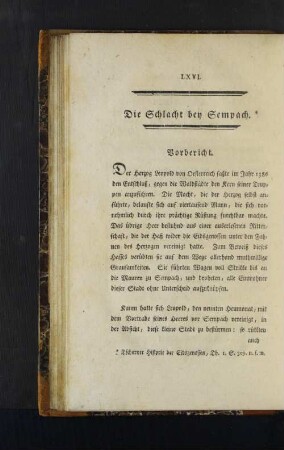 Die Schlacht bey Sempach. [u. a.]