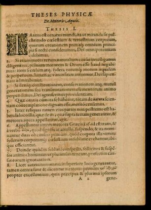 Theses Physicae De Meteoris Aqueis.
