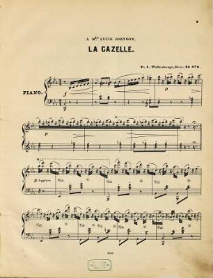 Compositions célèbres pour le piano, No. 5. Op. 23 No. 2 La Gazelle, Polka de Salon
