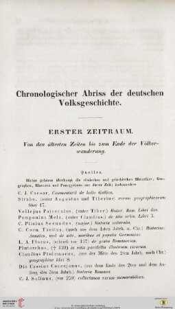 Chronologischer Abriss der deutschen Volksgeschichte