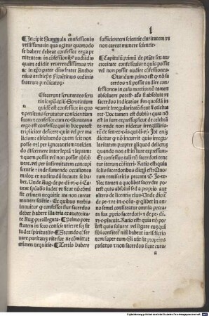 Confessionale "Defecerunt ... Scrutinium quidem est confessio"; [Summa theologica ] De restitutionibus