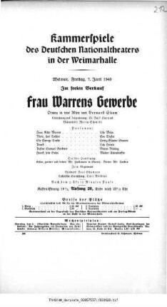 Frau Warrens Gewerbe