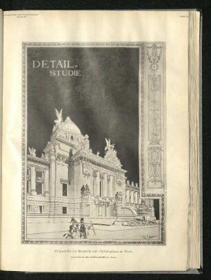 Project für ein Museum der Gipsabgüsse in Wien. Architekt: Karl Grünanger.