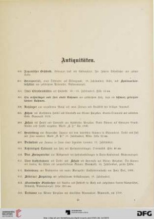 Antiquitäten (Nr. 400-709)