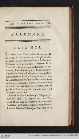 Allemand. Elie Hol
