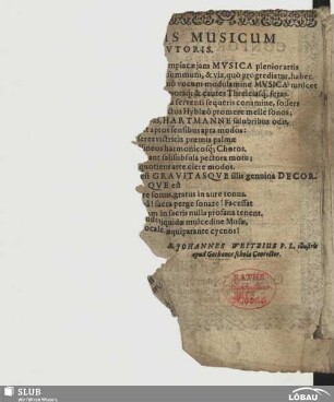 In opus musicum autoris