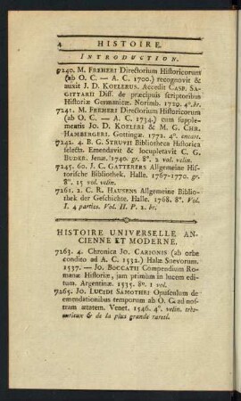Histoire Universelle Ancienne et Moderne.