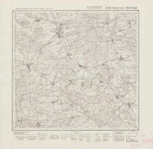 5730 Gemünda (Heldburg), Topogr. Karte v. Bayern 1:25000 (Gradabteilungsblatt 4cm - Karte)