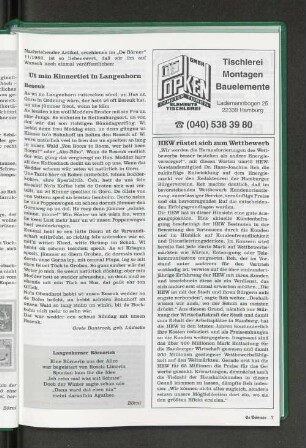 HEW rüstet sich zum Wettbewerb