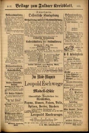 Zweite Ausgabe vom Dienstag, den 26. März 1895.