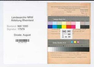 Entnazifizierung August Droste, geb. 09.05.1900 (Beamter)