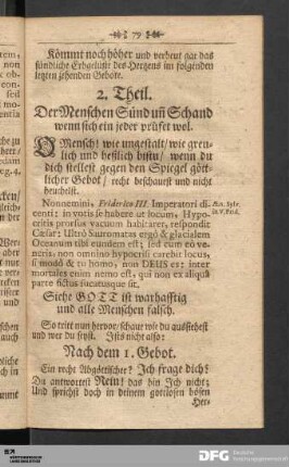 2. Theil. Der Menschen Sünd un[d] Schand wenn sich ein jeder prüfet wol.