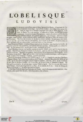 L’Obelisque Ludovisi