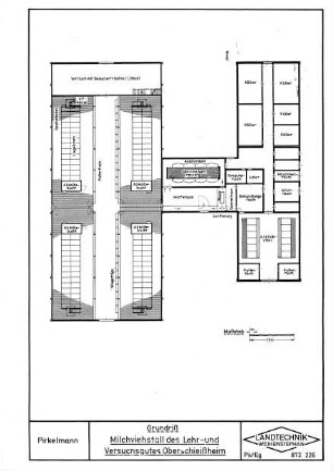 Grundriß des Lehr- und Versuchsgutes Oberschleißheim (Original im Pausraum, Schublade Seminarpläne)