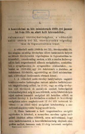 Magyarországi rendeletek tára. 3. 1869