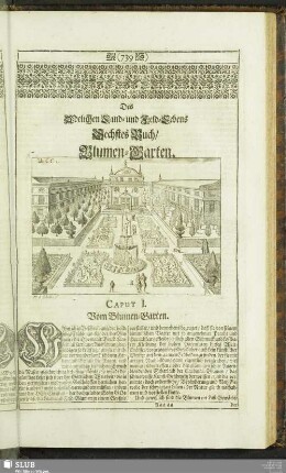 Des Adelichen Land- und Feld-Lebens Sechstes Buch, Blumen-Garten : Adelichen Land- und Feld-Lebens Sechstes Buch, Blumen-Garten