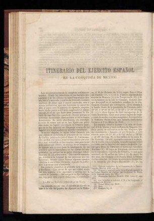 Itinerario del ejército español en la conquista de México