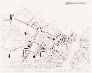 Moritzplatz, Berlin-Kreuzberg Schinkelwettbewerb 1983: Städtbaulicher Rahmenplan 1:2000