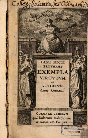 Iani Nicii Erythraei Exempla Virtutum et Vitiorum